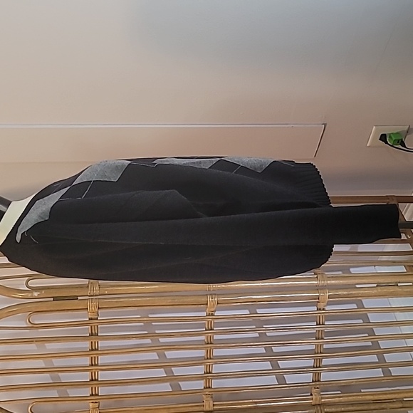 Pronto-Uomo XLT 50%Merino Wool argyle sweater Men's black grey lt blue - Picture 3 of 10